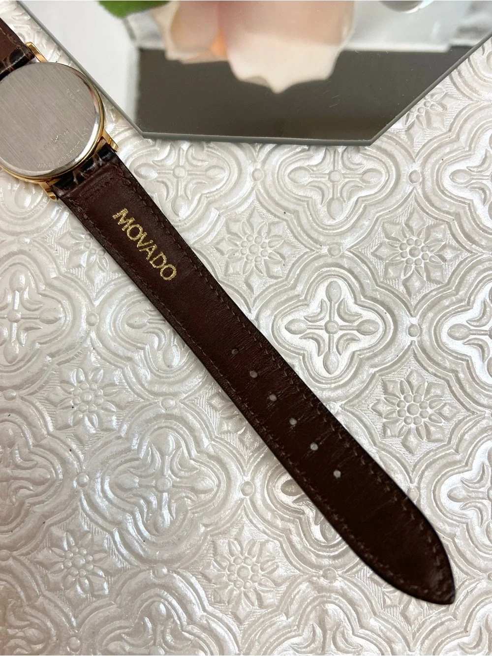Vintage Movado Swiss Made Triple Date Moon Phase Ladies Dress Watch
